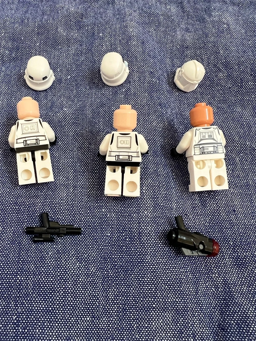 LEGO Minifigure Stormtroopers Lot Of 3 Different Figs Star Wars Blaster Gun